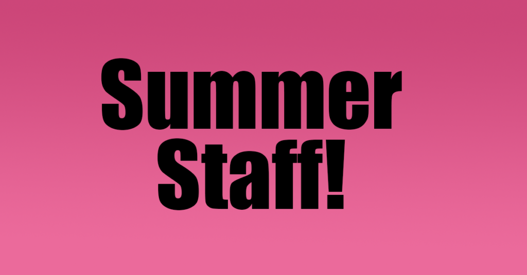 Summer Staff pink background